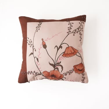 Poppy floral accent pillow 12