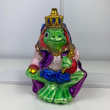 Polonaise Kurt Adler King Frog Ornament, Vintage Polonaise King Frog Ornament, Polonaise King Frog Ornament, Ornaments, Holiday Ornaments 