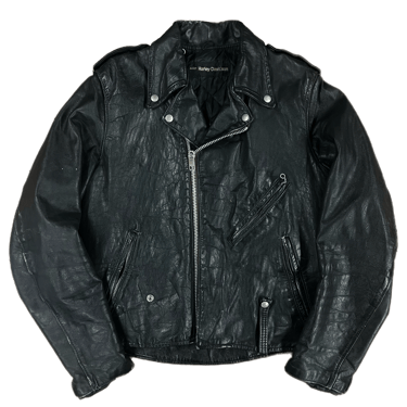 Vintage Harley Davidson &quot;AMF&quot; Heavy Leather Motorcycle Jacket