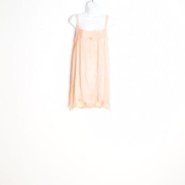 vintage 20s silk lingerie romper peach pink step in slip chemise teddy flapper M clothing 