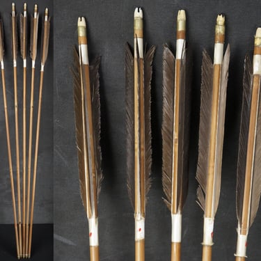 Japanese antique Ya arrow Kyudo archery art 1900 hand | Japanese ...