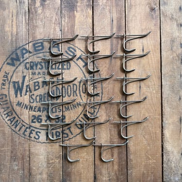 17 Antique Wire Coat Hooks Salvaged Hardware 
