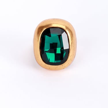 Emerald Crystal Statement Ring