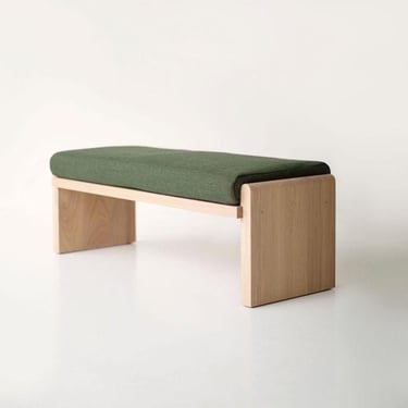 Iris Modern Bench in Bleached Oak 