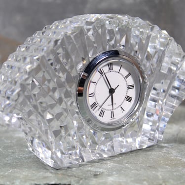 Fan Shaped Crystal Small Clock | Tudor England Crystal with Quartz Clock Face | UntestedFunction | Fan Shaped Clock 