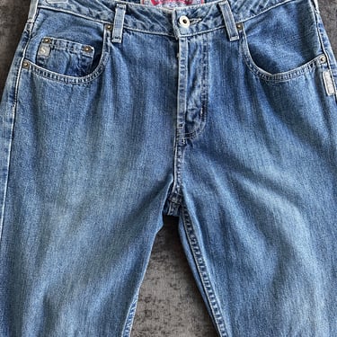 90s Khaki Button Fly Straight Leg Jeans | Size 12 Large 