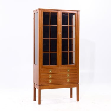 Bruksbo Mid Century Danish Teak Display Cabinet - mcm 