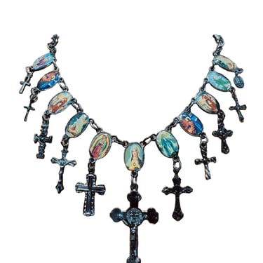 Jean Paul Gaultier rosary cross necklace