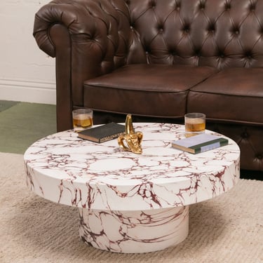 Concrete Faux Marble Coffee Table