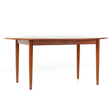 Peter Hvidt Mid Century Teak Expanding Dining Table with 2 Leaves - mcm 