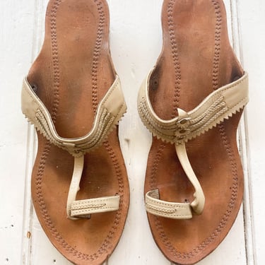 1970s Hand-Made Leather Sandals 