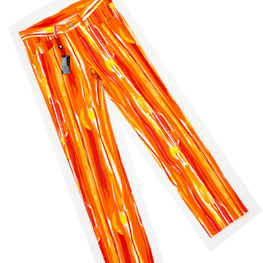 Gucci S/S 1996 orange paint streak jeans