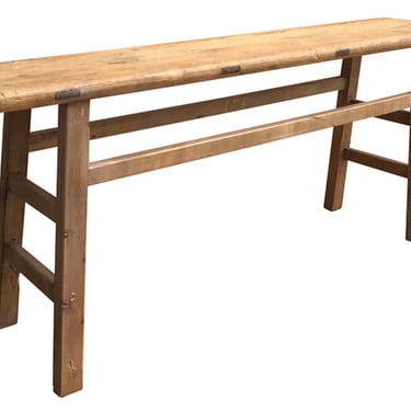 Reclaimed Pine Wood Console Table in Natural Finish from Terra Nova Furniture 