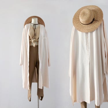 oversized button back drape jacket 