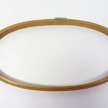 Vintage Wood Embroidery Hoop - Oval Wood Sewing Hoop 