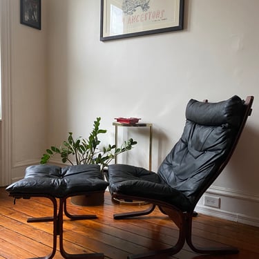 Mid century lounge chair Danish modern lounge chair and ottoman Westnofa siesta chair 