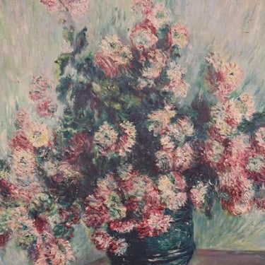 Impressionist Oil Painting of a Vase of Flowers, circa 1940