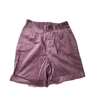 Vintage Soho East Purple Corduroy Shorts, 28 