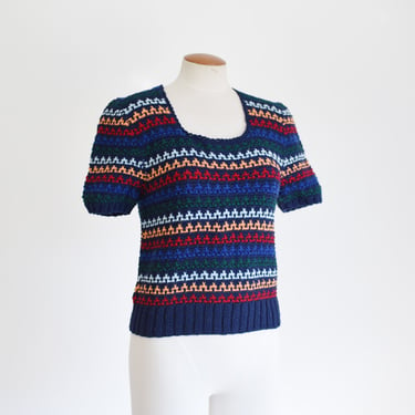 70s Does 40s Knit Top - S 