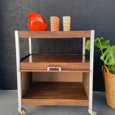 Fun 70s Bar / Utility Cart with Door