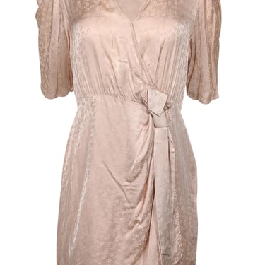 The Kooples - Blush Pink Floral Satin Jacquard Dress Sz 10