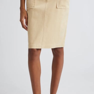 Twill Pencil Skirt