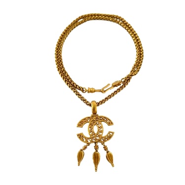 Chanel Gold Logo Chain Wrap Necklace
