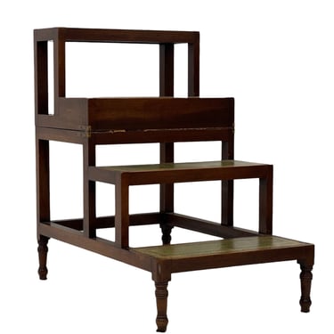 Free Shipping Within Continental US - Antique Folding Library Steps Table 