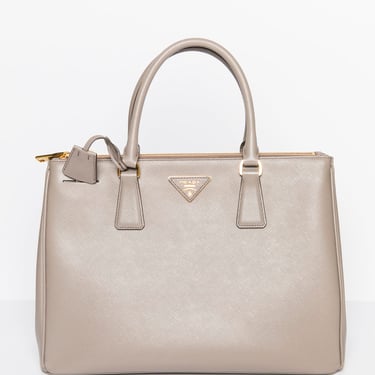 PRADA Slate Gray Galleria Saffiano leather large bag