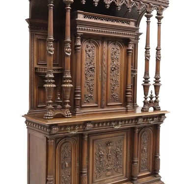 Antique Sideboard, French Renaissance Revival, Carved Walnut, 19th C., 1800s!!