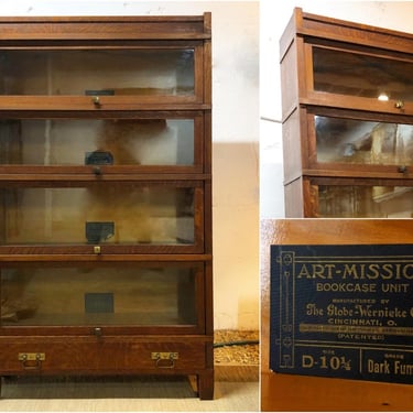 Mission Oak Barrister Bookcase By Globe-wernieke 