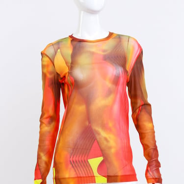 Abstract Print Mesh Top