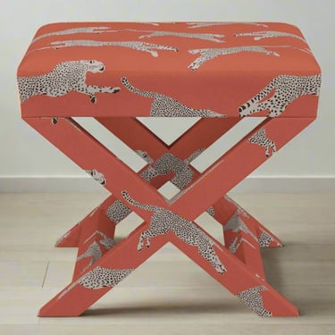 Havenly X Bench | Henna Cheetah Scalamandre Upholstered Chair FFE258-115