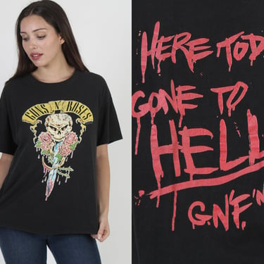 Guns N Roses Here Today Gone To Hell Brockum Brand Tour T Shirt XL 