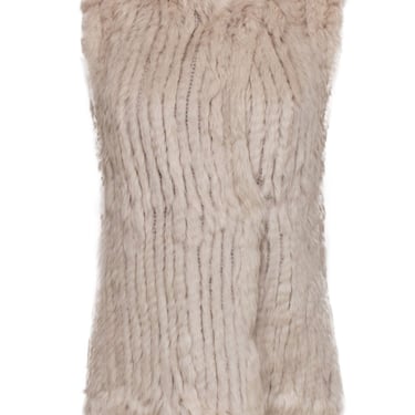 Dolce Cabo - Tan Knit Rabbit Fur Vest Sz S