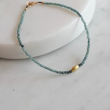 Margaret Solow | Blue Tourmaline + 18k Bracelet