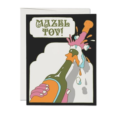 Red Cap Cards - Mazel Tov congratulations greeting card