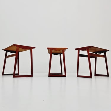 Rare Midcentury Danish teak nesting tables/ side tables, 1960s 