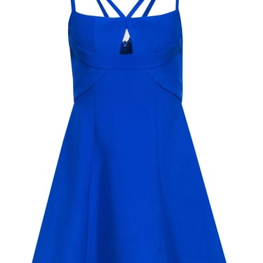 BCBG Max Azria - Cobalt Blue Strappy Sleeveless Mini Dress Sz 2