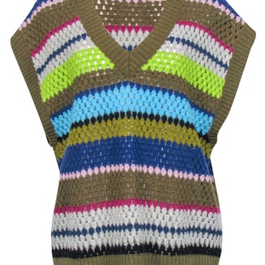 Baum Und Pferdgarten - Multi-Color Wool Blend Sweater Vest Sz L