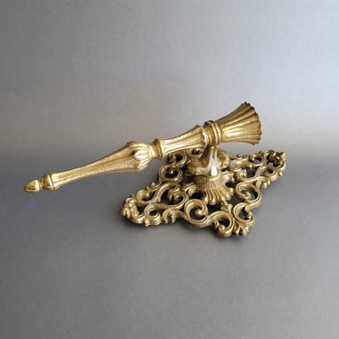 Single filigree candle sconce Hollywood regency gold ornate sconce Mid century wall decor 