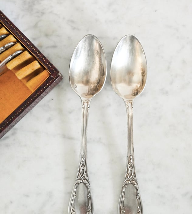 set of 12 vintage french tea spoons