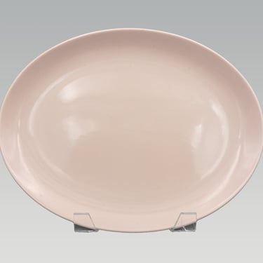 Russel Wright Iroquois Casual China Pink Sherbet Oval Platter, 12-3/4" | Vintage Mid Century Modern Designer Dinnerware Serveware 