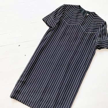 1990s Carolina Herrera Striped Shift Dress 