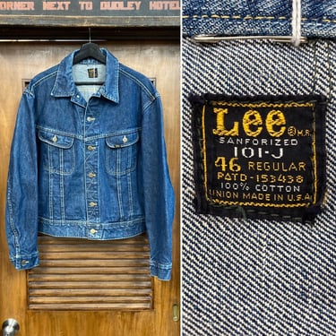 Vintage 1960’s Tag 46 Lee Riders Denim Jacket (Has R, no MR) 60’s Jean Jacket, Vintage Clothing 
