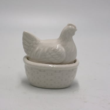 vintage nesting hen ceramic made in japan 
