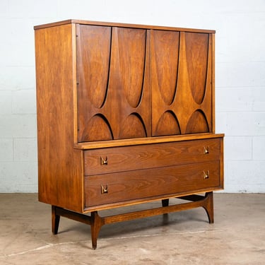 Mid Century Modern Dresser Gentlemans Chest Broyhill Brasilia Vintage Restored M