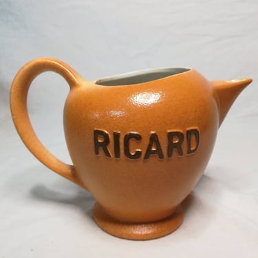 1 Of 3 Vintage, Ceramic Collectible, Bottle Jug Jar, Made in France, Man Cave, Ricard, France Whiskey, Breweriana Collectible 