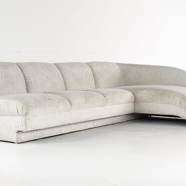 Vladimir Kagan Style Mid Century Preview Sectional Sofa with Chaise - mcm 