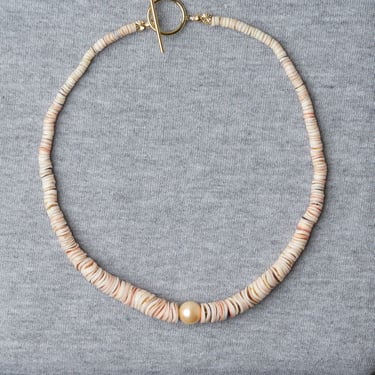 Aquarius Cocktail Choker - Rare Pink Heishi Shells